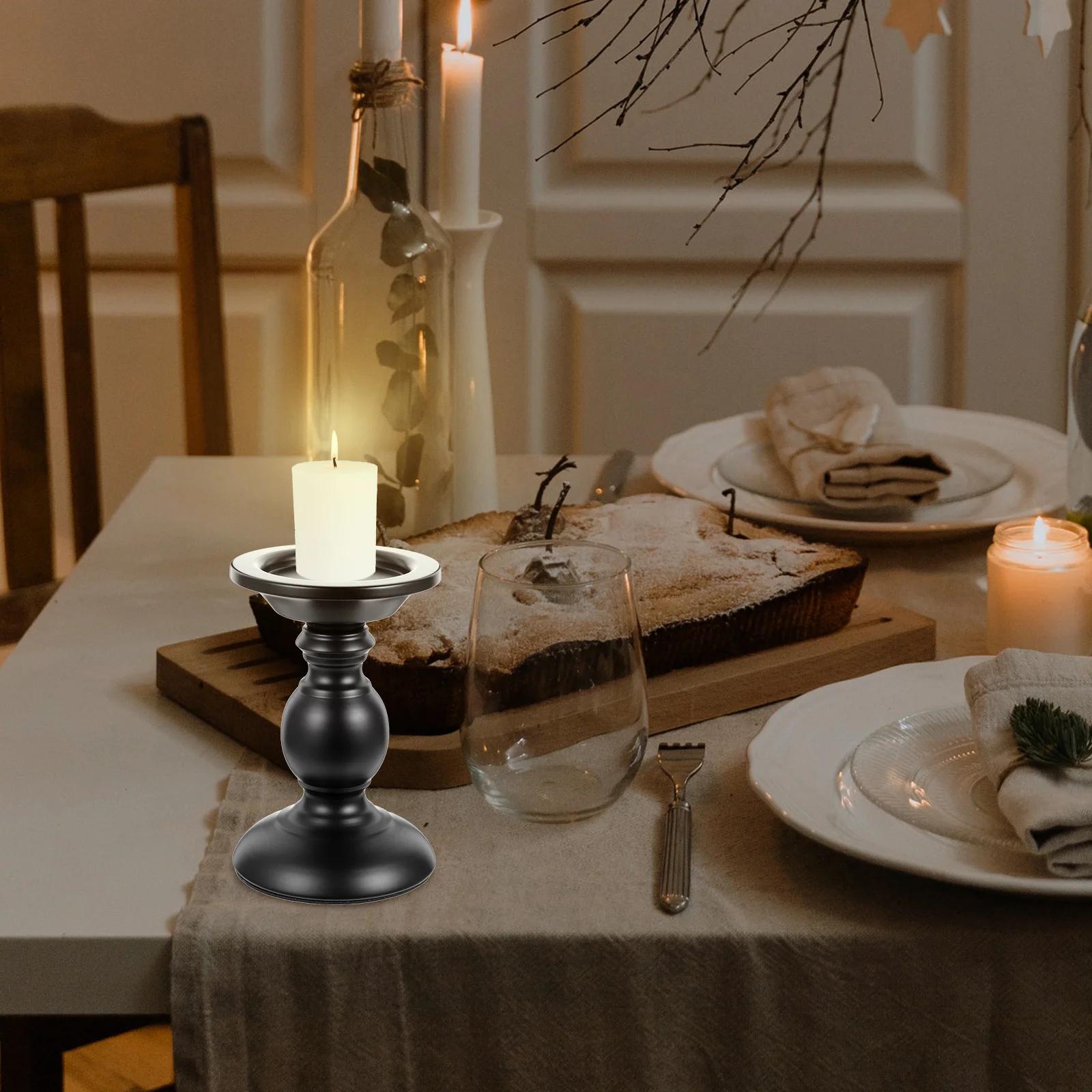 Black Pillar Holder Iron Taper Candlestick Table Centerpiece For Home Decor Party Wedding Banquet Festival Dinner
Black Pillar Holder Iron Taper Candlestick Table Centerpiece For Home Decor Party Wedding Banquet Festival Dinner