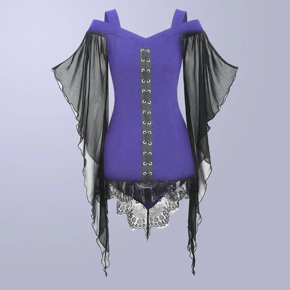 Slim Fit Tops Elegant Lace-up Chiffon Tops with Irregular Splicing Slim Fit Design for Women Stylish Off-the-shoulder for Summer
Slim Fit Tops Elegant Lace-up Chiffon Tops with Irregular Splicing Slim Fit Design for Women Stylish Off-the-shoulder for Summer