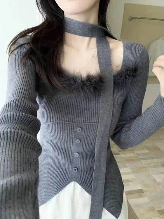 Ele Spicy Girl Pure Desire Patchwork Square Collar Waist Cinched Split Slim Hanging Ne German Velvet Base Top Women Winter
Ele Spicy Girl Pure Desire Patchwork Square Collar Waist Cinched Split Slim Hanging Ne German Velvet Base Top Women Winter