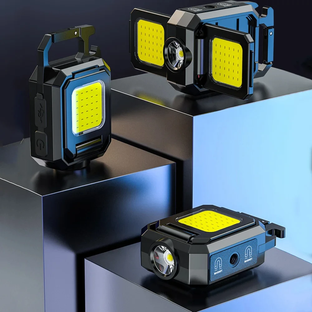 COB Keychain Work Light with Dual Light Source 5Mode Rechargeable High Lumens Portable LED Light for Camping Hiking Running
COB Keychain Work Light with Dual Light Source 5Mode Rechargeable High Lumens Portable LED Light for Camping Hiking Running