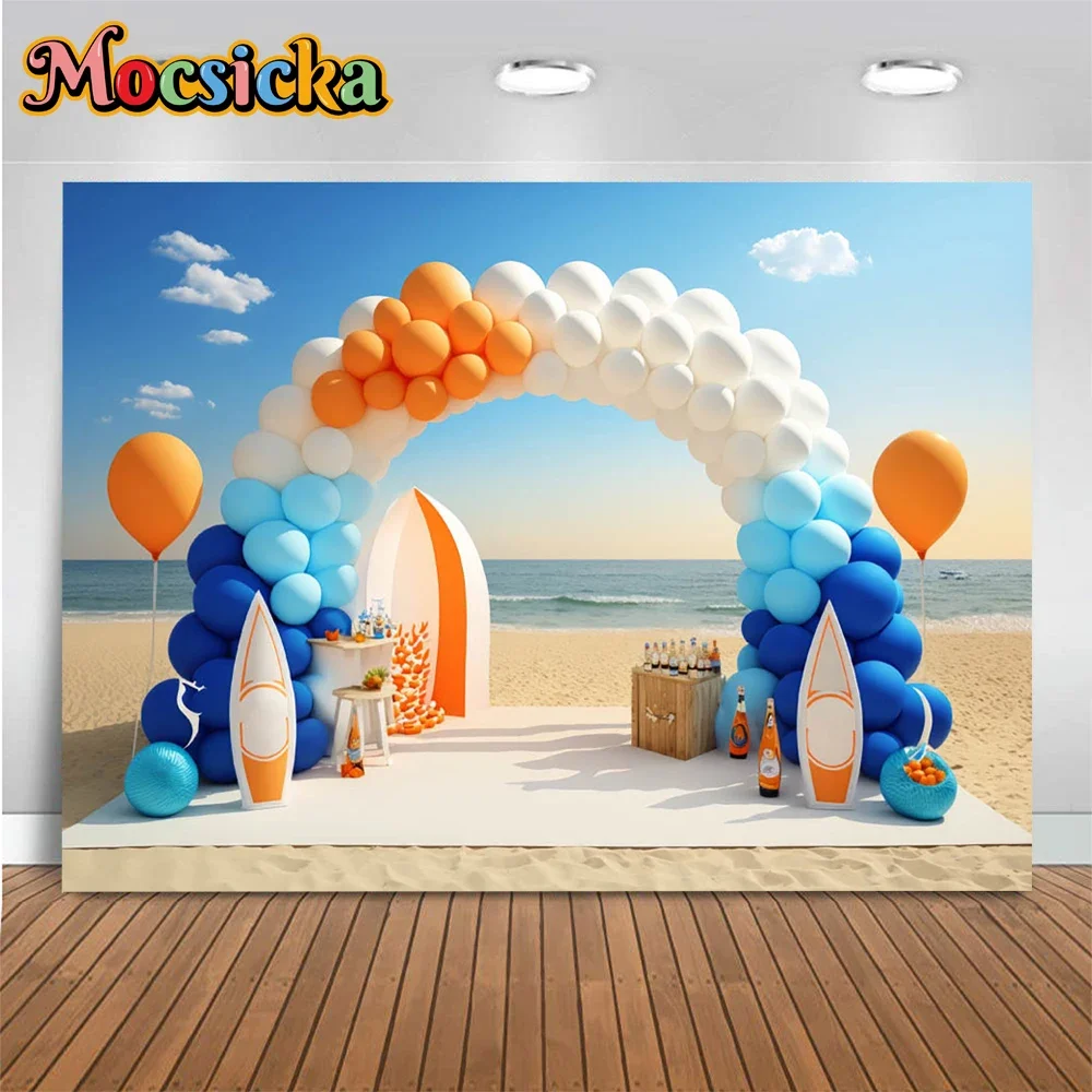 Summer Beach Boy 1st Birthday Party Background Arch Balloon Door Surfboard Decor Photography Backdrop for Studio Cake Smash Zone
Summer Beach Boy 1st Birthday Party Background Arch Balloon Door Surfboard Decor Photography Backdrop for Studio Cake Smash Zone