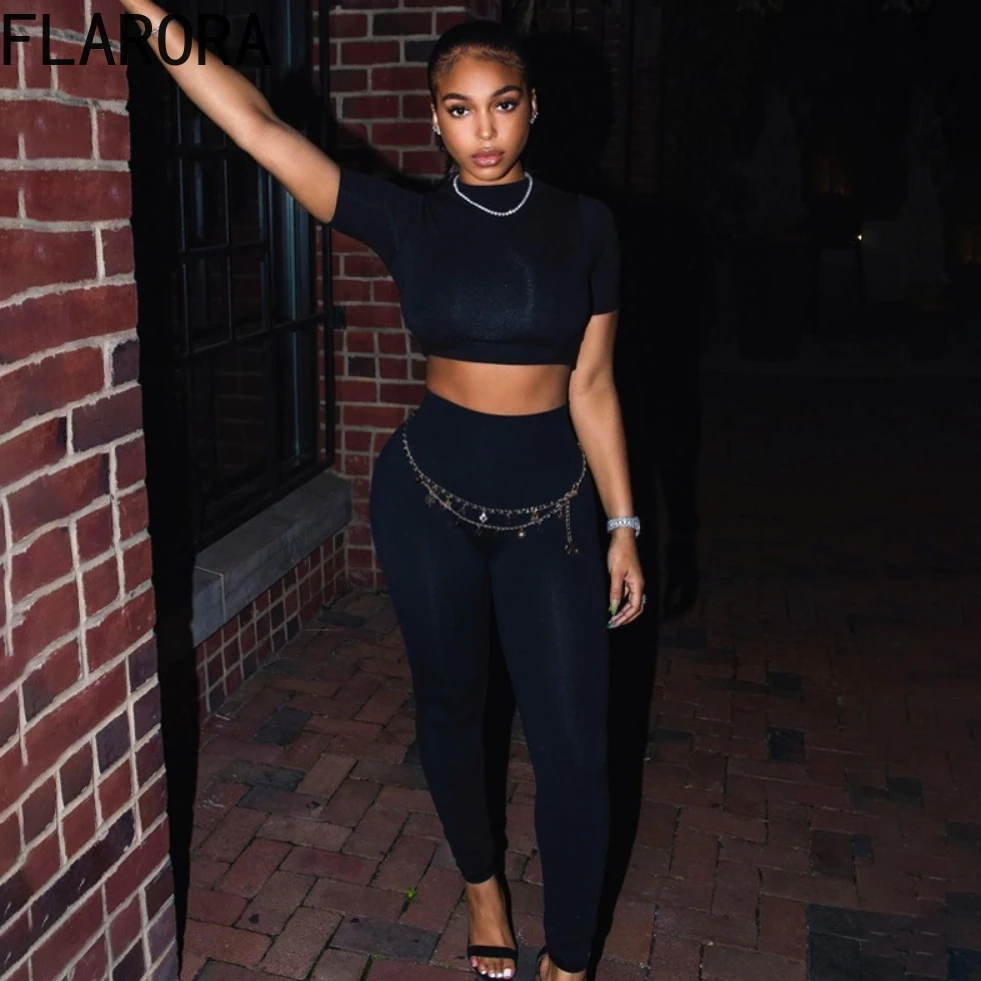 FLARORA Fashion Sporty 2 Pcs Sets Woman Solid Color Slim Crop Tops And High Waist Skinny Pants Outfits Casual Yoga Tracksuits
FLARORA Fashion Sporty 2 Pcs Sets Woman Solid Color Slim Crop Tops And High Waist Skinny Pants Outfits Casual Yoga Tracksuits