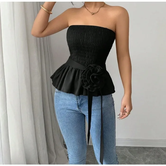 2026 Summer New Fashionable and Versatile Sexy Solid Color Sleeveless Strapless Vest Female Elegant Women's Tanks Top Streetwear
2026 Summer New Fashionable and Versatile Sexy Solid Color Sleeveless Strapless Vest Female Elegant Women's Tanks Top Streetwear