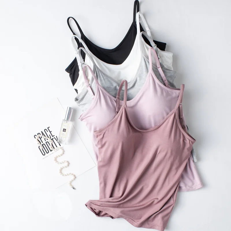 Soft Modal Women's Beautiful Back Chest Pad Camisole One Piece Pajamas Top Ladies Short Vest Sleepwear Night Wear Base Shirt
Soft Modal Women's Beautiful Back Chest Pad Camisole One Piece Pajamas Top Ladies Short Vest Sleepwear Night Wear Base Shirt