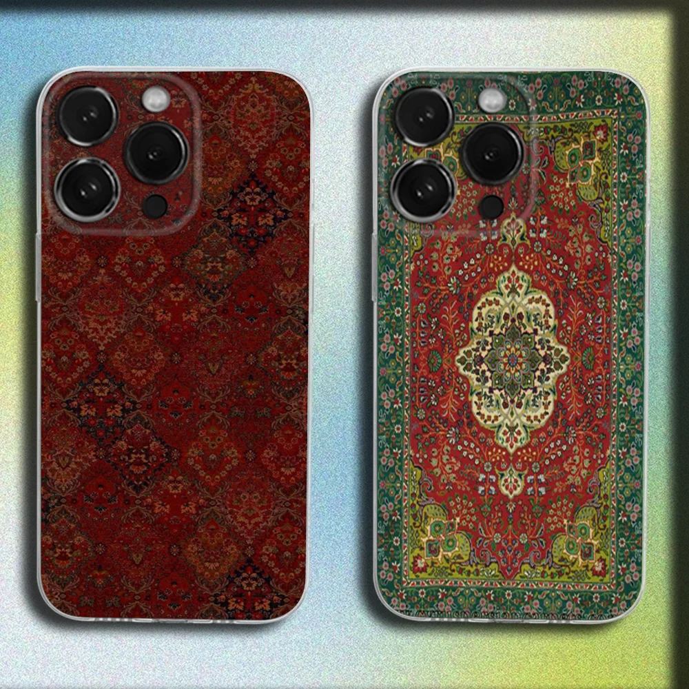 Persian Carpet Floral Pattern Phone Case For iPhone 16,15,14,13,12,11 Plus,Pro,Max,XR,XS,Plus,SE,Mini Transparent Soft Cover
Persian Carpet Floral Pattern Phone Case For iPhone 16,15,14,13,12,11 Plus,Pro,Max,XR,XS,Plus,SE,Mini Transparent Soft Cover