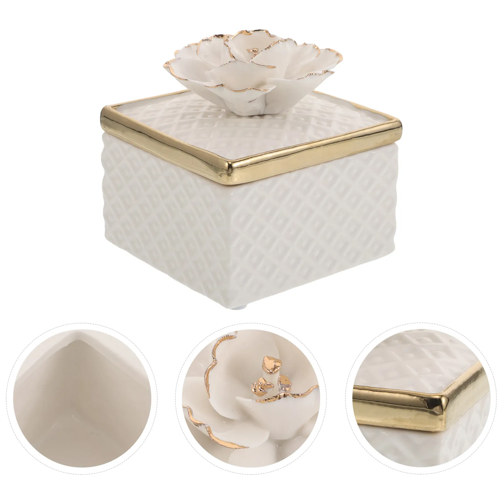 Floral Ceramic Jewelry Box for Rings Earrings Necklaces Storage Organizer Decorative Trinket Box Home Bedroom Dresser Decor
Floral Ceramic Jewelry Box for Rings Earrings Necklaces Storage Organizer Decorative Trinket Box Home Bedroom Dresser Decor