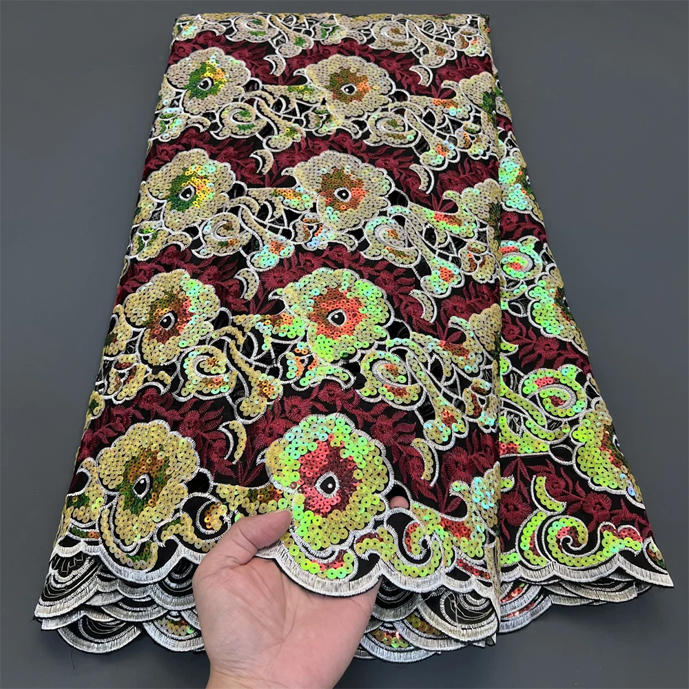 African Nigerian Tulle Lace Fabric,Sequins Embroidery, French Guipure Party Dress Fabric for Sewing, High Quality, 5Yards, 2024
African Nigerian Tulle Lace Fabric,Sequins Embroidery, French Guipure Party Dress Fabric for Sewing, High Quality, 5Yards, 2024