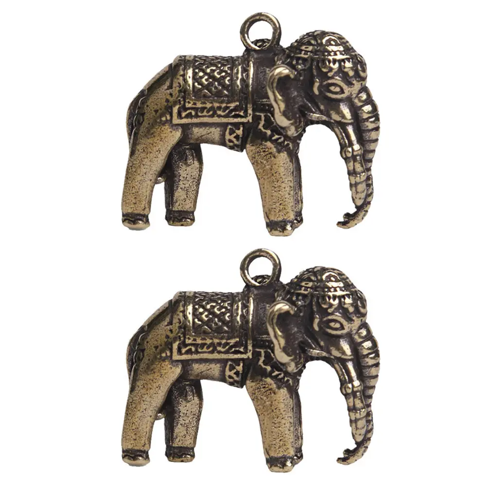 2pcs Elephant Pendant Decorative Keychain Brass Animal Figure Keyring Car Exquisite Creative Chic Delicate Gift
2pcs Elephant Pendant Decorative Keychain Brass Animal Figure Keyring Car Exquisite Creative Chic Delicate Gift