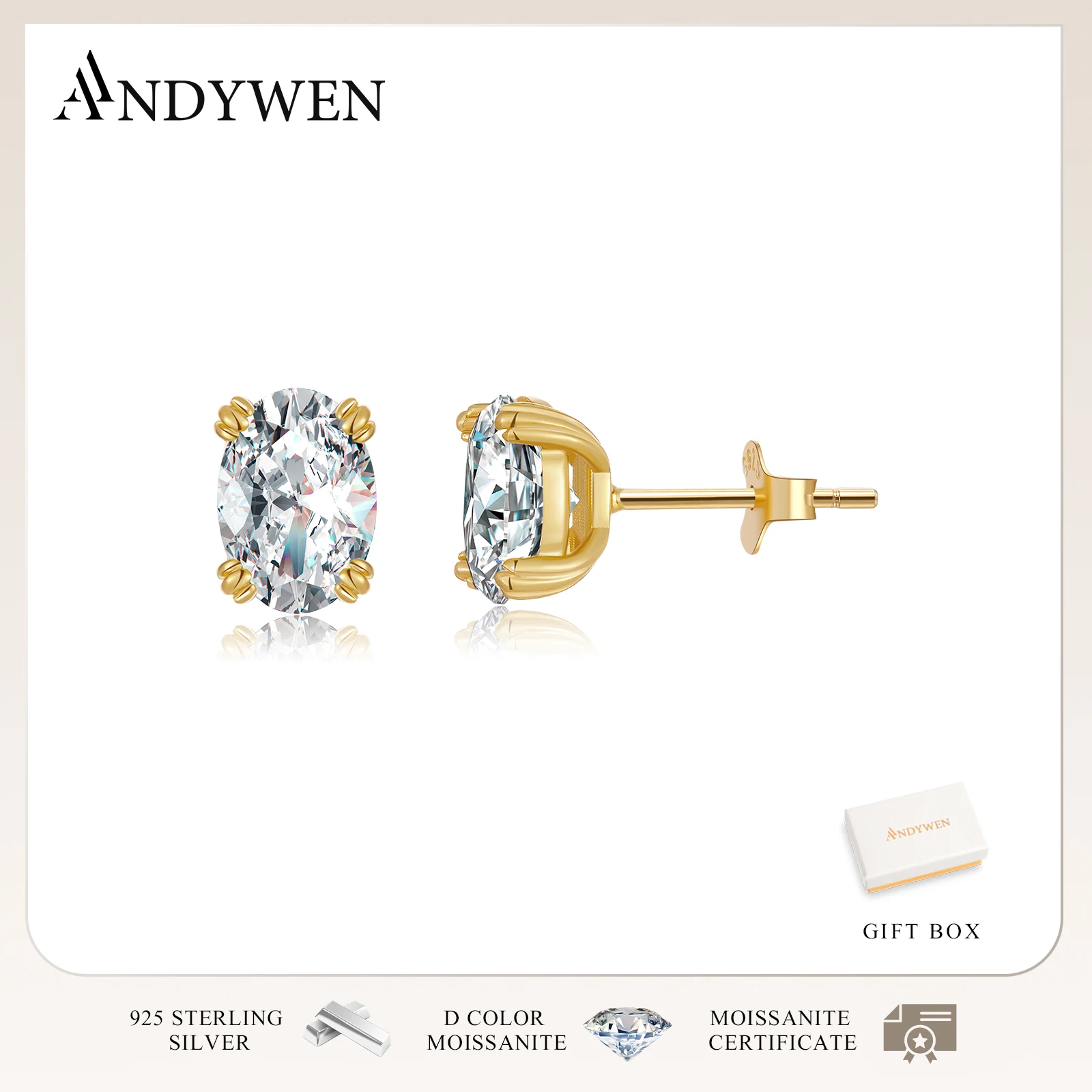 ANDYWEN 925 Silver Oval Cut 1CT×2 Moissanite D Color VVS1 Stud Earrings Fine Classic Daily Party Women 2026 Jewelry Gift
ANDYWEN 925 Silver Oval Cut 1CT×2 Moissanite D Color VVS1 Stud Earrings Fine Classic Daily Party Women 2026 Jewelry Gift