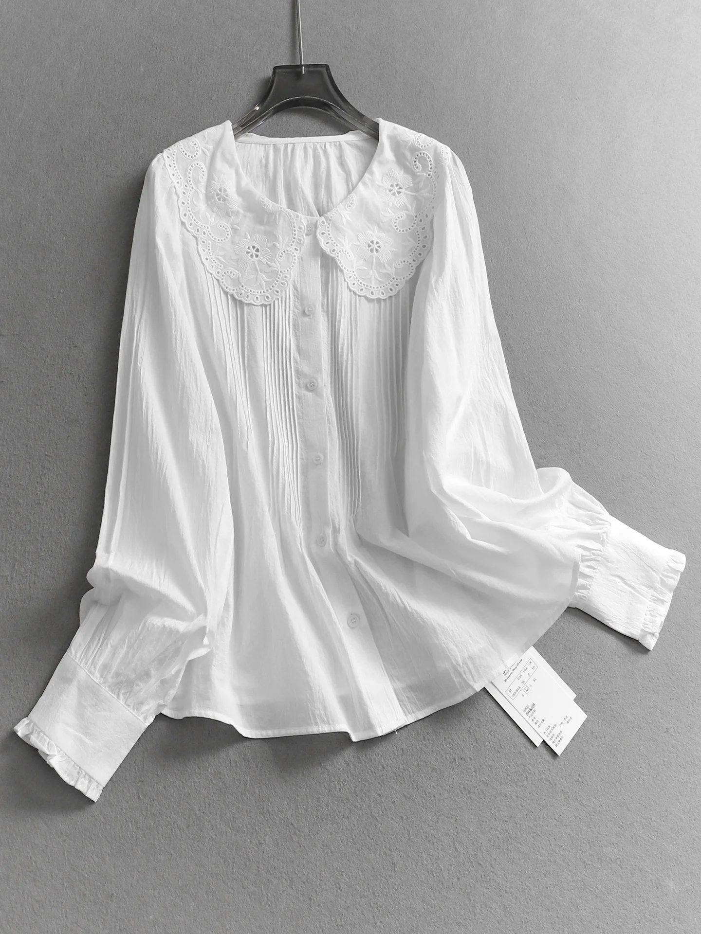 Elegant Hollow out Embroidery Long Sleeve Shirt Sweet Style Spring 2026 New Arrival Pure Color Accordion Pleat Open Front Wom...
Elegant Hollow out Embroidery Long Sleeve Shirt Sweet Style Spring 2026 New Arrival Pure Color Accordion Pleat Open Front Wom...