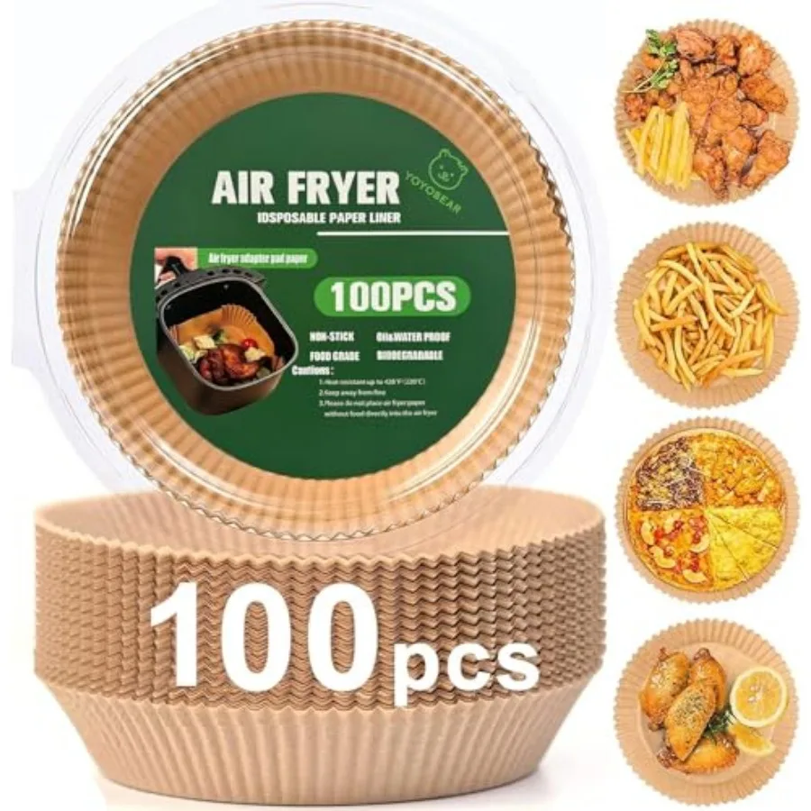 100PCS Air Fryer Disposable Paper Liner, Baking Paper for Air Fryer Oil-proof, Food Grade Parchment for Baking Roasting Microwa
100PCS Air Fryer Disposable Paper Liner, Baking Paper for Air Fryer Oil-proof, Food Grade Parchment for Baking Roasting Microwa