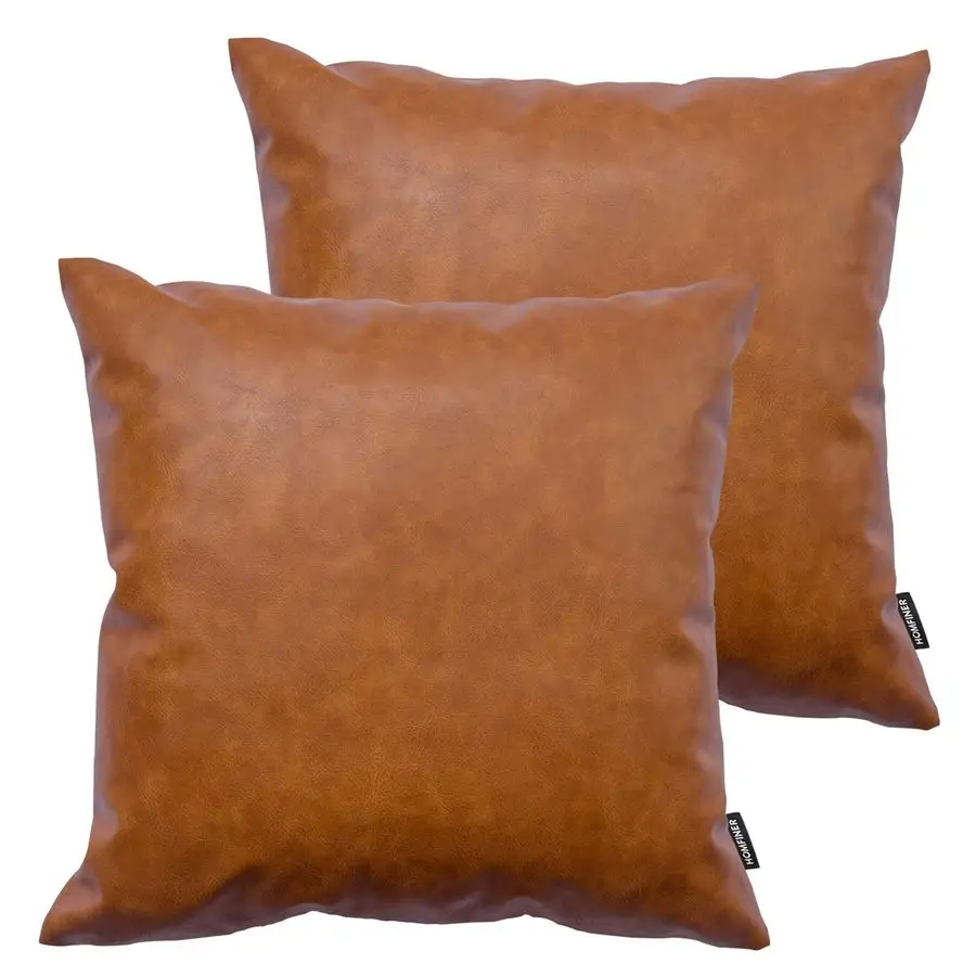 Leather Throw Pillow Covers 22x22 inch, Set of 2 Thick Cognac Brown Modern Solid Decorative Square Minimalist Cushion Cases for
Leather Throw Pillow Covers 22x22 inch, Set of 2 Thick Cognac Brown Modern Solid Decorative Square Minimalist Cushion Cases for