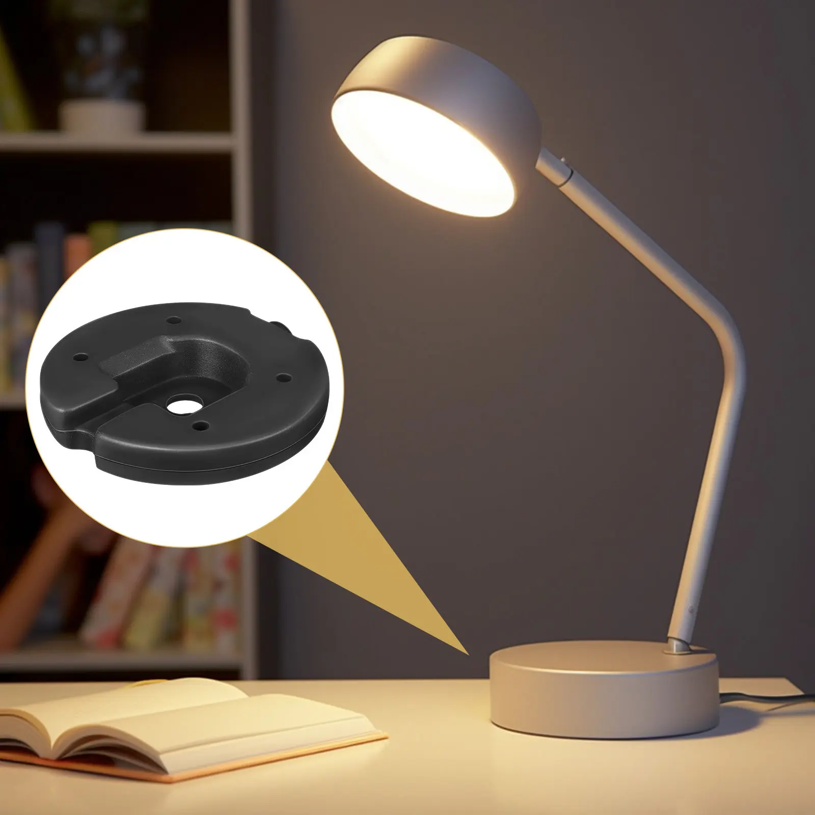 Desk Lamp Round Rubber Base Heavy Duty Weight Floor Lamp Loader Stand Stable Light Chassis Accessory Table Floor Light Holder
Desk Lamp Round Rubber Base Heavy Duty Weight Floor Lamp Loader Stand Stable Light Chassis Accessory Table Floor Light Holder