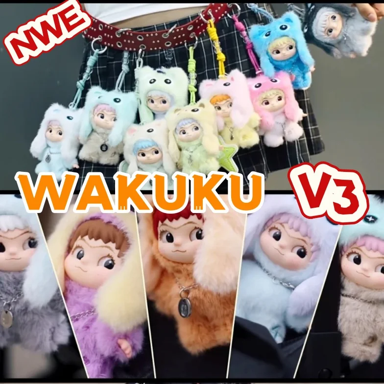 NEW Original Wakuku Fox And Bunny Blind Box Plush Pendant Vinyl Doll Cute Keychain Mystery Box Anime Figures Collection Gift
NEW Original Wakuku Fox And Bunny Blind Box Plush Pendant Vinyl Doll Cute Keychain Mystery Box Anime Figures Collection Gift