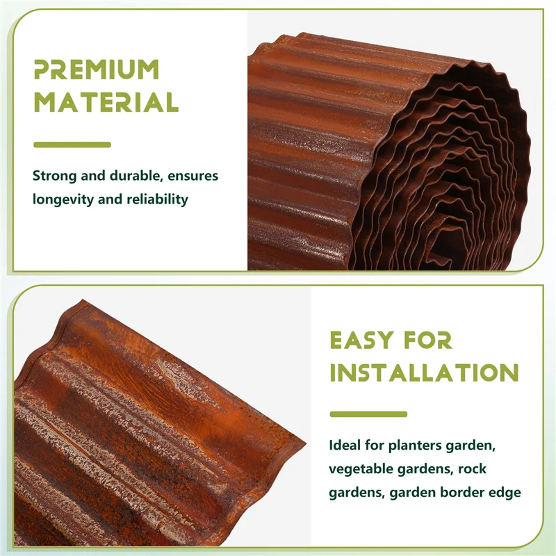 6 Inch X 20 FT Lawn Edging Borders Corrugated Galvanized Garden Edging Border Landscape Edging For Vegetables Raised Bed
6 Inch X 20 FT Lawn Edging Borders Corrugated Galvanized Garden Edging Border Landscape Edging For Vegetables Raised Bed