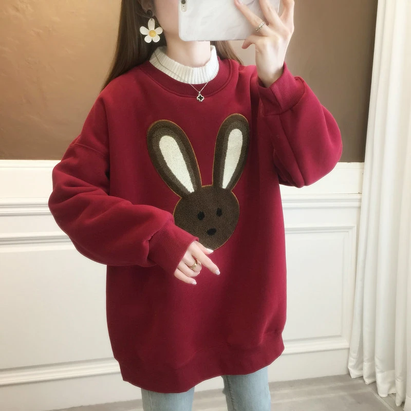 Women's Red Rabbit Embroidery Hoodies Oversize Sweatshirt Harajuku Girls Japan Tops Vintage Pullover Kawaii Funny Loose Hoodies
Women's Red Rabbit Embroidery Hoodies Oversize Sweatshirt Harajuku Girls Japan Tops Vintage Pullover Kawaii Funny Loose Hoodies