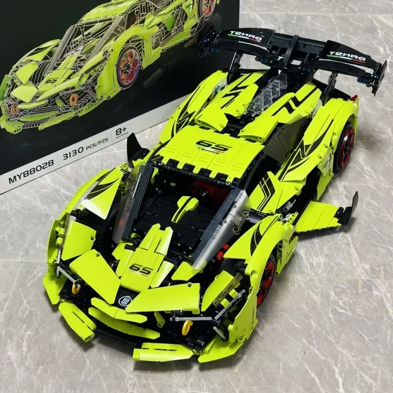 Технический город Lambo, спортивный автомобиль, строительный блок, высокотехнологичный гоночный автомобиль с дистанционным управлением, модель кирпича, игрушки для детей, рождественский подарок MOC
Технический город Lambo, спортивный автомобиль, строительный блок, высокотехнологичный гоночный автомобиль с дистанционным управлением, модель кирпича, игрушки для детей, рождественский подарок MOC