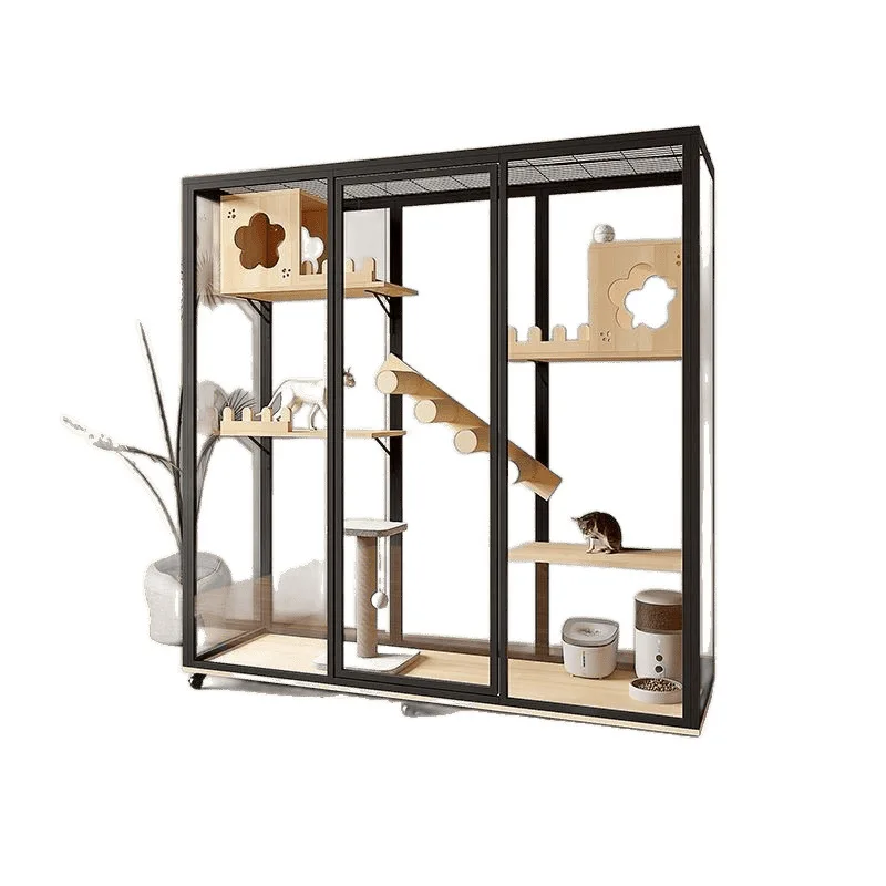 Villa cat house household cage solid wood villa large indoor cat cabinet luxury glass room
Villa cat house household cage solid wood villa large indoor cat cabinet luxury glass room