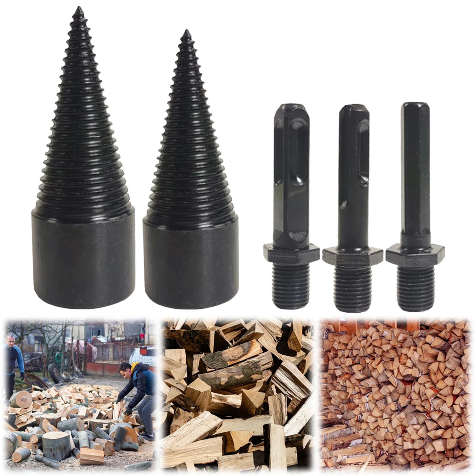 42mm+32mm Firewood Drill Bit Set with 3 Drilling Handles Log Splitter Drill Bit Detachable for Electric Drill Kindling Splitter
42mm+32mm Firewood Drill Bit Set with 3 Drilling Handles Log Splitter Drill Bit Detachable for Electric Drill Kindling Splitter