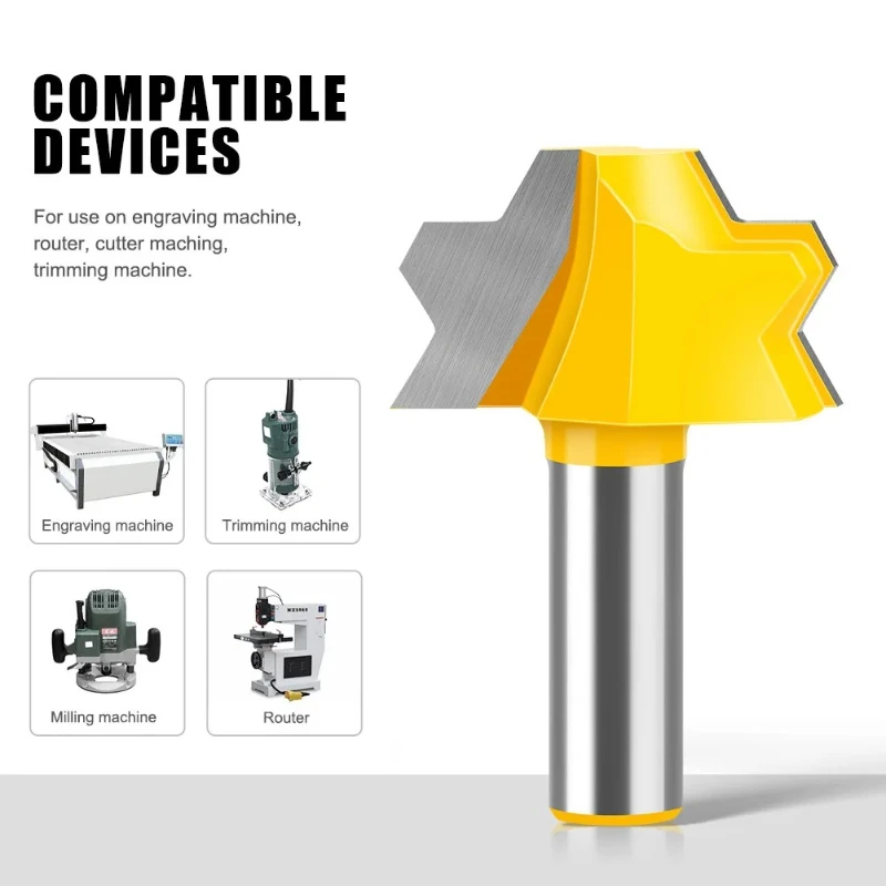 With Hexahedral Mortise Joints Octahedral Mortise 1 Set 1/2" 12MM 12.7MM Shank Milling Cutter Composite Panel Router Bit
With Hexahedral Mortise Joints Octahedral Mortise 1 Set 1/2" 12MM 12.7MM Shank Milling Cutter Composite Panel Router Bit