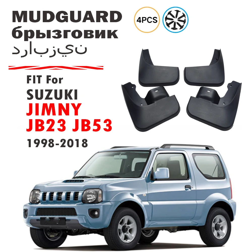 FOR Suzuki Jimny JB23 JB53 1998 1999 2000 -2018 Mudguard Fender Mud Flap Guards Splash Mudflaps Car Accessories Front Rear 4pcs
FOR Suzuki Jimny JB23 JB53 1998 1999 2000 -2018 Mudguard Fender Mud Flap Guards Splash Mudflaps Car Accessories Front Rear 4pcs
