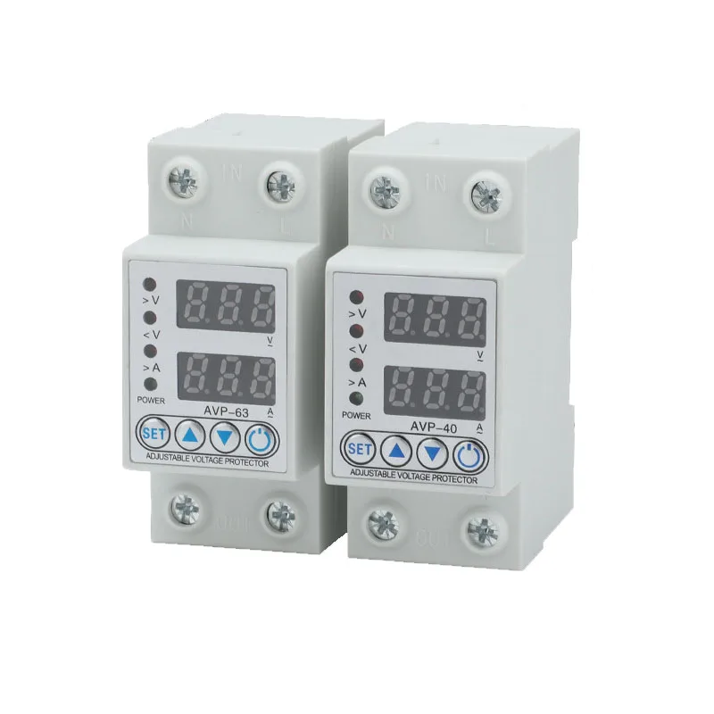 40A 63A 230V Din Rail Adjustable Over Voltage And Under Voltage Protective Device Protector Relay Over Current Protection Limit
40A 63A 230V Din Rail Adjustable Over Voltage And Under Voltage Protective Device Protector Relay Over Current Protection Limit