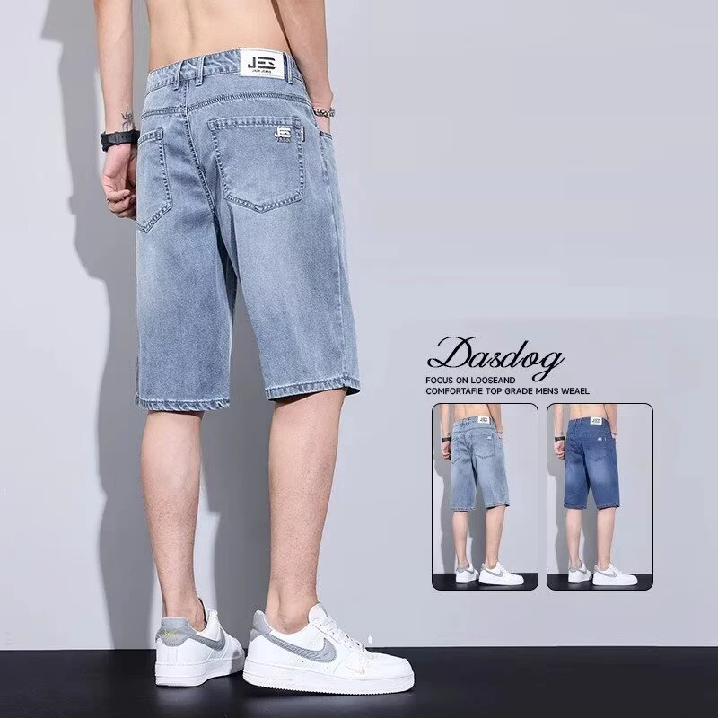 Летние мужские тонкие джинсы, мужские модные облегающие прямые короткие джинсы, повседневные свободные широкие джинсовые шорты
Летние мужские тонкие джинсы, мужские модные облегающие прямые короткие джинсы, повседневные свободные широкие джинсовые шорты