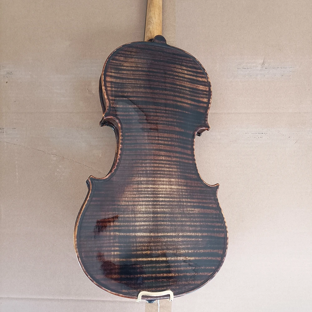 High flame One piece backboard maple handmade Violin 4/4 full-size Stradivari vionlino Professional musical instrument with Case 
High flame One piece backboard maple handmade Violin 4/4 full-size Stradivari vionlino Professional musical instrument with Case