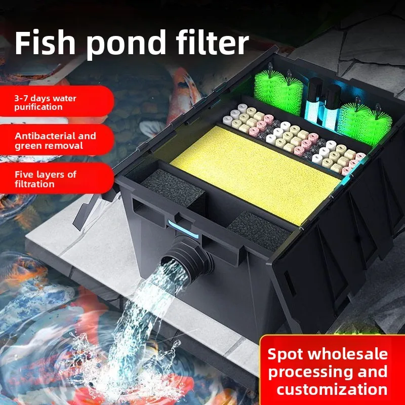 External pond filter water circulation system outdoor large filter box water purification equipment
External pond filter water circulation system outdoor large filter box water purification equipment
