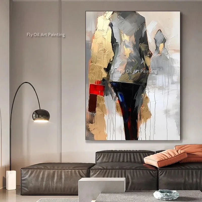 Abstract Black And Grey People Shadows Oil Painting On Canvas New Simplism Design Hand Drawn Beige Brown Women Walking Wall Art
Abstract Black And Grey People Shadows Oil Painting On Canvas New Simplism Design Hand Drawn Beige Brown Women Walking Wall Art