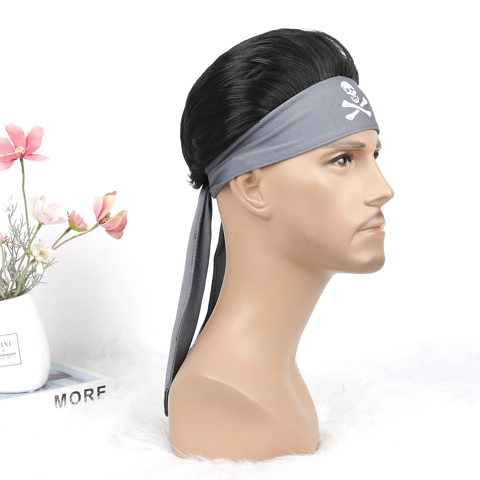 Wigs for men Cosplay Pirate Hairstyle Wig with Bandana Short Black Hair Natural Looking for Men's Synthetic Wig Party Use
Wigs for men Cosplay Pirate Hairstyle Wig with Bandana Short Black Hair Natural Looking for Men's Synthetic Wig Party Use