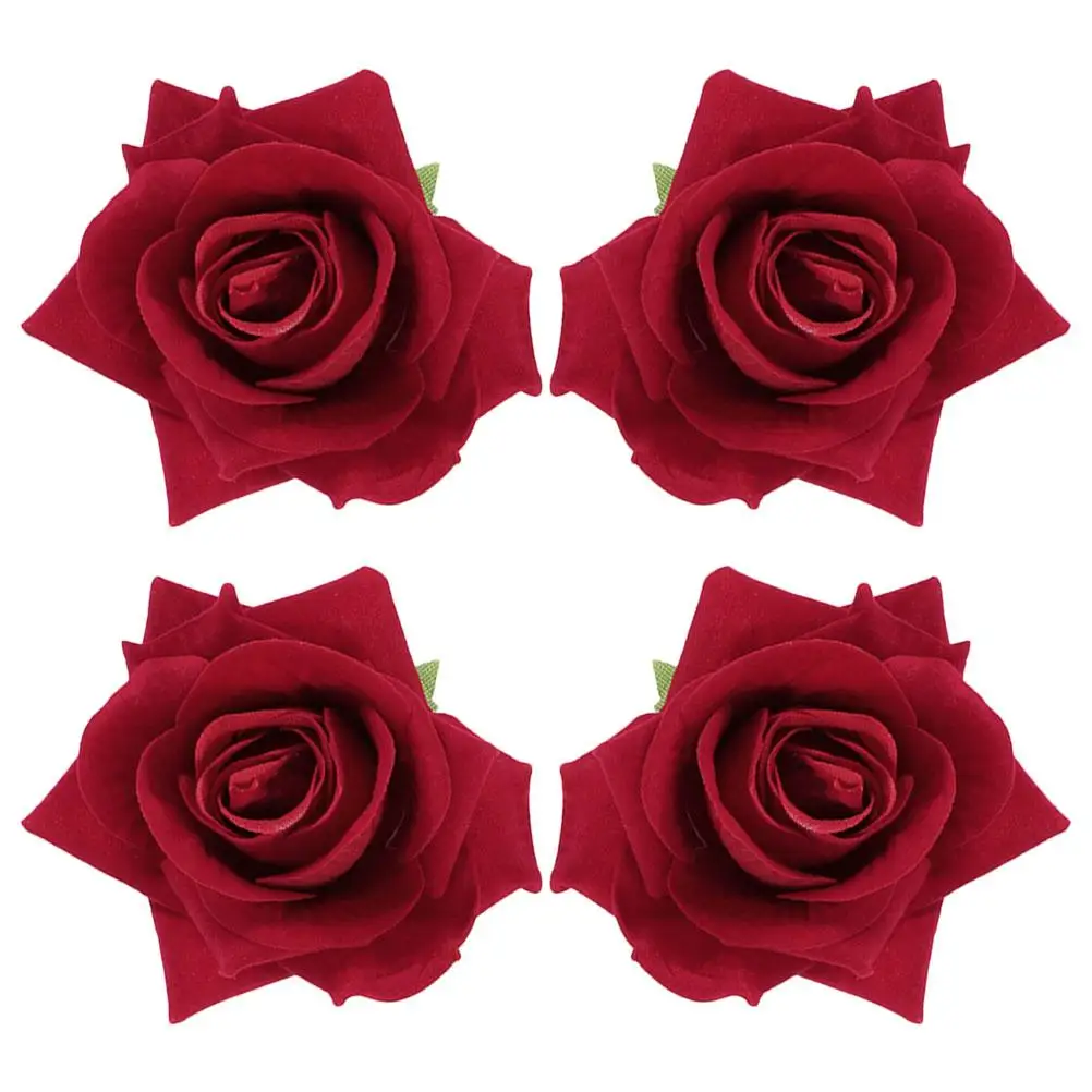 4Pcs Artificial Flowers Hairpin Realistic Lightweight Rose Design Accessories Women Travel Party Stage Photo Red 7cm
4Pcs Artificial Flowers Hairpin Realistic Lightweight Rose Design Accessories Women Travel Party Stage Photo Red 7cm