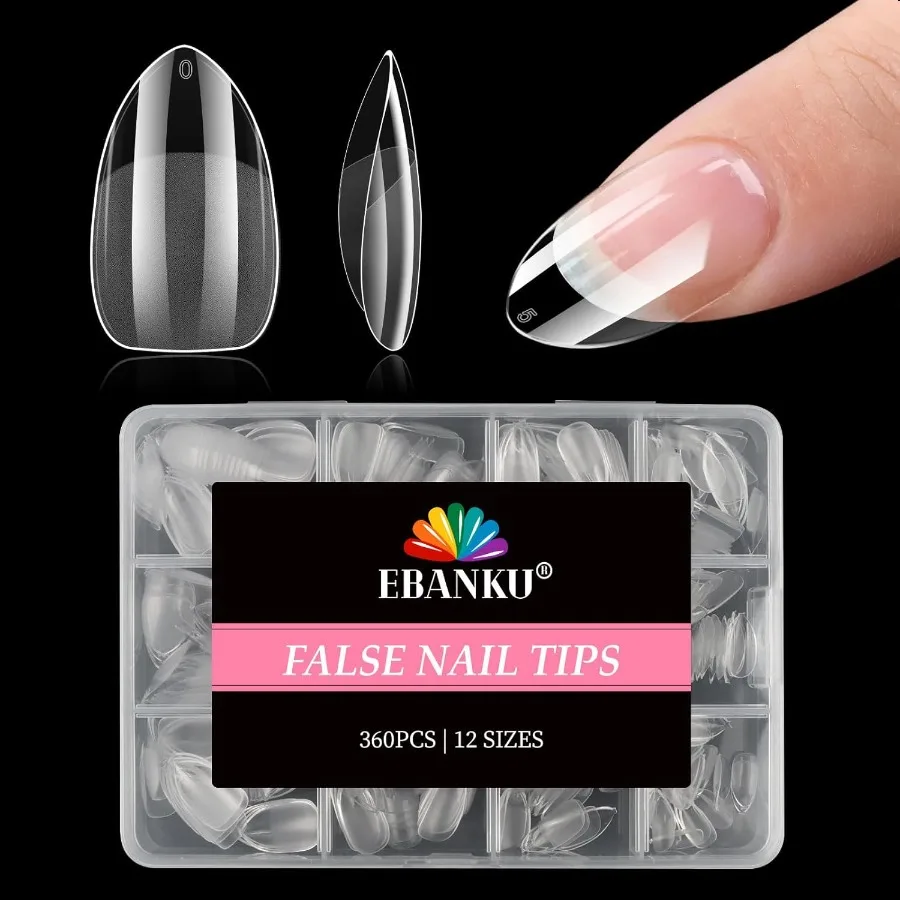 360pcs Short Almond Nail tips Preshape Half Matte Clear Pr on Flase Nail Tips for Full Cover Extension Nail
360pcs Short Almond Nail tips Preshape Half Matte Clear Pr on Flase Nail Tips for Full Cover Extension Nail