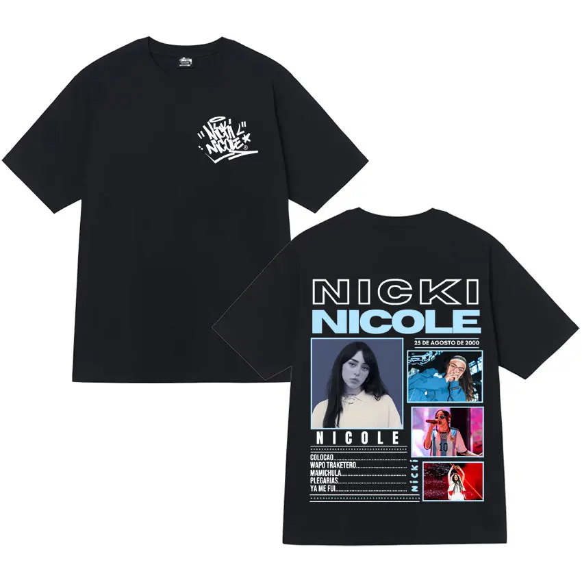 Nicki Nicole Tour Trendy Album Hip Hop High Quality Graphic Print T-shirt Mens Oversized Tshirts Clothing Tee Shirts Streetwear
Nicki Nicole Tour Trendy Album Hip Hop High Quality Graphic Print T-shirt Mens Oversized Tshirts Clothing Tee Shirts Streetwear