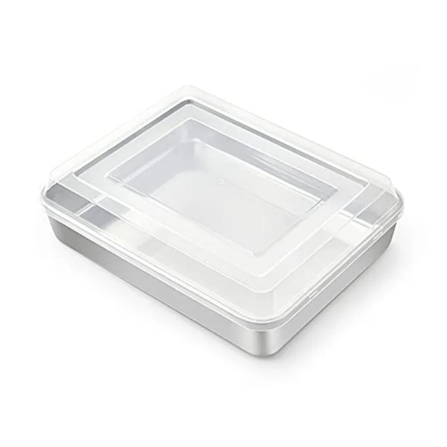 Baking Pan with Lid, 9.3"x 7" Stainless Steel Rectangular Cake Lasagna Pan with Cover for Cake Brownie Casseroles, Healthy and
Baking Pan with Lid, 9.3"x 7" Stainless Steel Rectangular Cake Lasagna Pan with Cover for Cake Brownie Casseroles, Healthy and