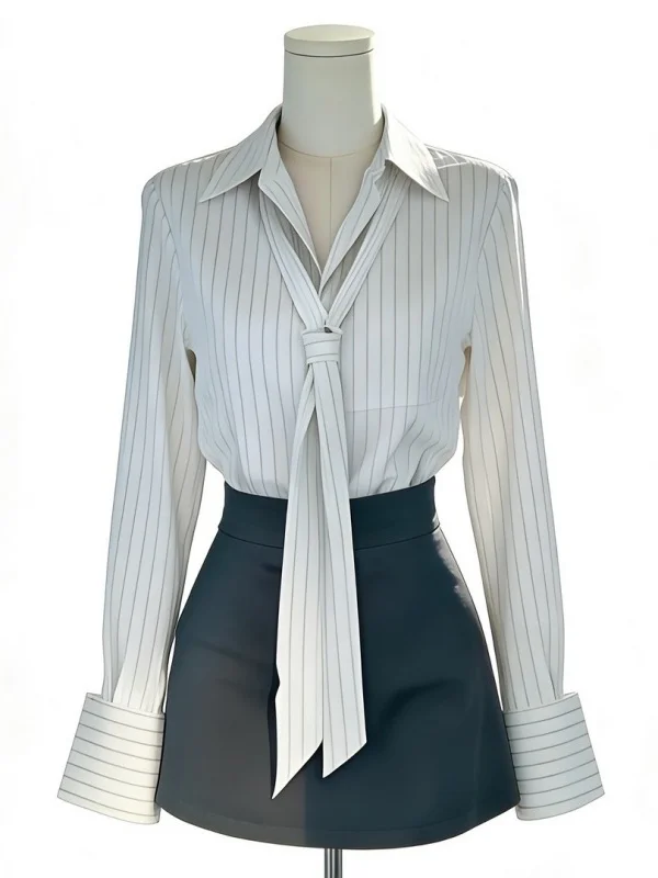 Daily Wear Striped Belted Sa irt Skirt Set Women's Ele Slimming plus Size Commute Sle Long Sve High Waist Trousers
Daily Wear Striped Belted Sa irt Skirt Set Women's Ele Slimming plus Size Commute Sle Long Sve High Waist Trousers