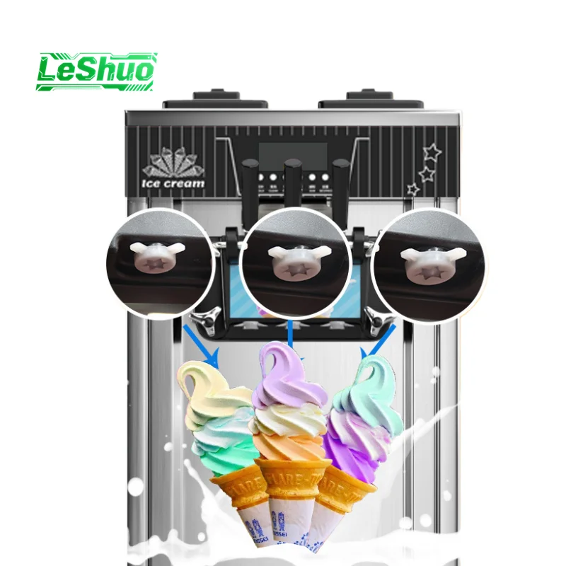 Soft Ice Cream Machine 3 Nozzle Swirl Ice Cream Machine Soft Serve Automatic Ice Cream Machine
Soft Ice Cream Machine 3 Nozzle Swirl Ice Cream Machine Soft Serve Automatic Ice Cream Machine