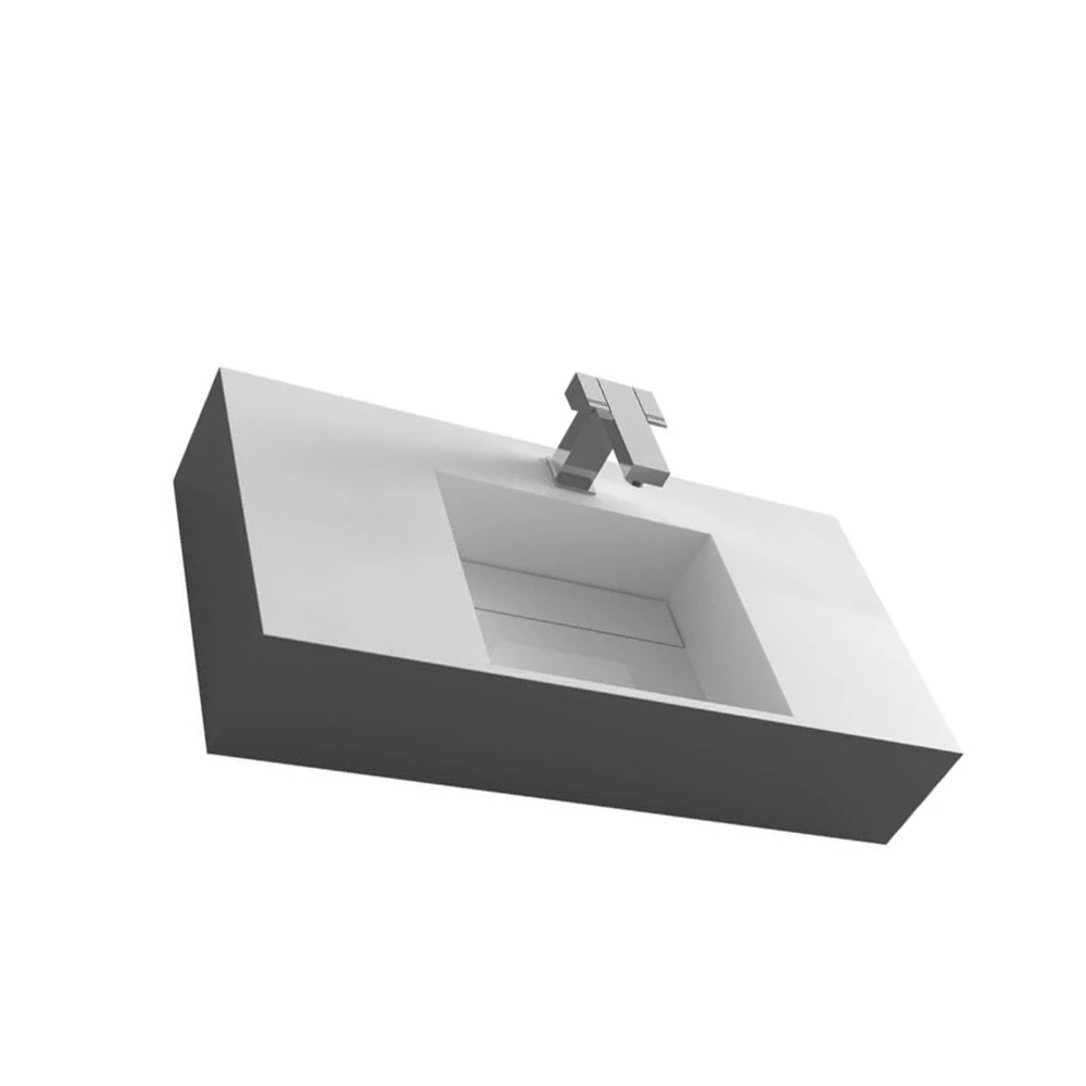 Acrylic Rectangular Wall Hung Vessel Sink Matt Solid Surface Stone Wash Basin RS38229A
Acrylic Rectangular Wall Hung Vessel Sink Matt Solid Surface Stone Wash Basin RS38229A