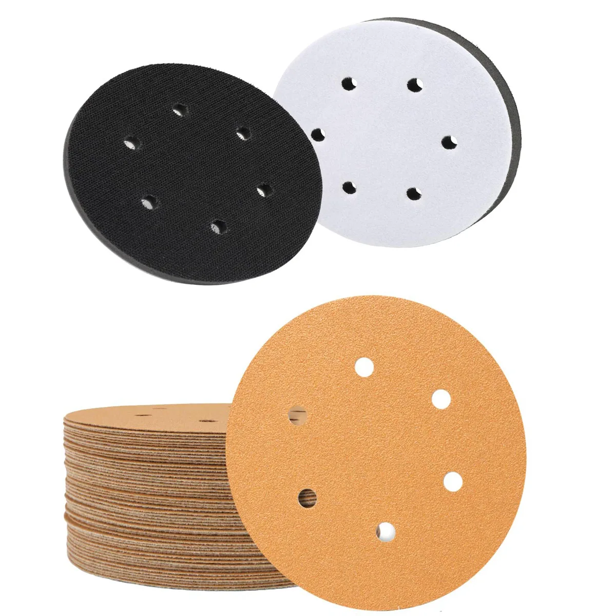 6-дюймовые шлифовальные диски с крючками и петлями с 6 отверстиями, 52 шт., различные зернистости 80–400, профессиональные для автомобильной и деревообработки
6-дюймовые шлифовальные диски с крючками и петлями с 6 отверстиями, 52 шт., различные зернистости 80–400, профессиональные для автомобильной и деревообработки