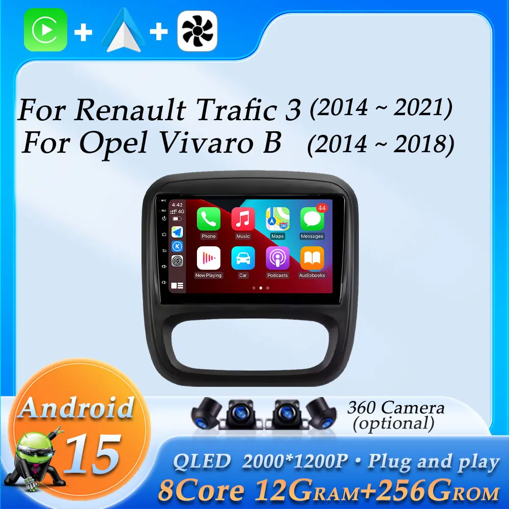 Car Radio Video Multimedia Player for Renault Trafic 3 2014 - 2021 for Opel Vivaro B 2014 - 2018 Wireless CarPlay GPS Navigation
Car Radio Video Multimedia Player for Renault Trafic 3 2014 - 2021 for Opel Vivaro B 2014 - 2018 Wireless CarPlay GPS Navigation
