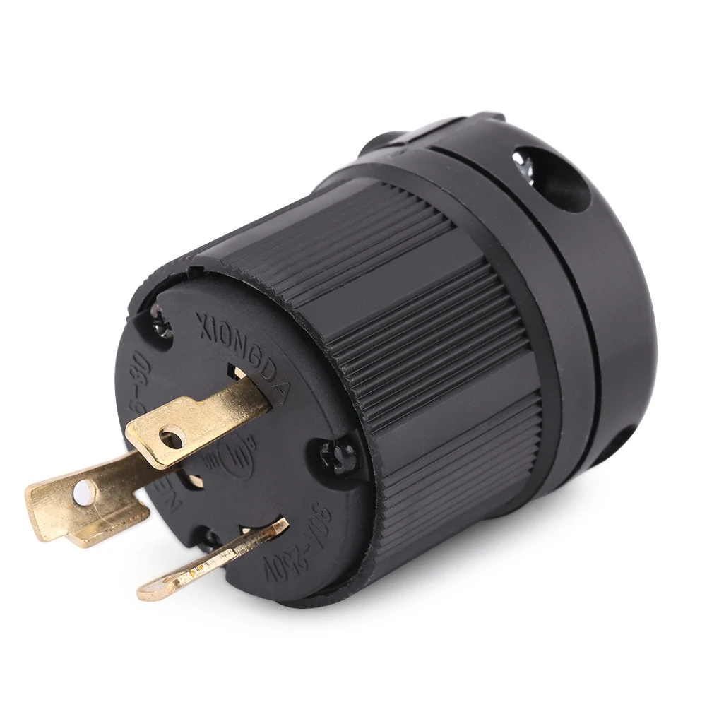 NEMA L6-30P 30A 250V 3 Wire Twist Lock Electrical Plug Connector
NEMA L6-30P 30A 250V 3 Wire Twist Lock Electrical Plug Connector