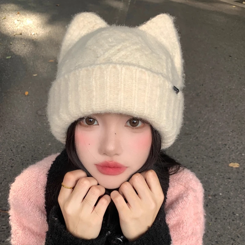 Y2K милые пуловеры с кошачьими ушками, женские осенние и зимние уличные индивидуальные универсальные теплые защитные шапочки для ушей, забавные шапочки для мужчин
Y2K милые пуловеры с кошачьими ушками, женские осенние и зимние уличные индивидуальные универсальные теплые защитные шапочки для ушей, забавные шапочки для мужчин