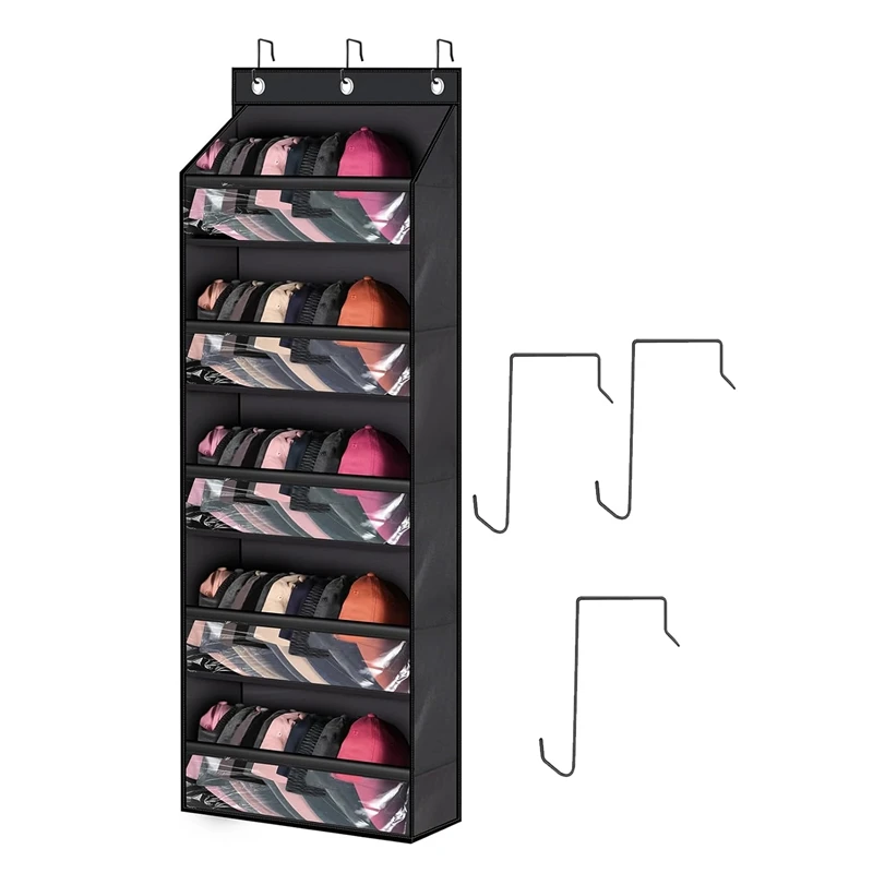Over Door Hat Racks For Baseball Caps Clear Deep Pockets Hat Organizer For Closet Or Wall With 3 Hooks Caps Display
Over Door Hat Racks For Baseball Caps Clear Deep Pockets Hat Organizer For Closet Or Wall With 3 Hooks Caps Display