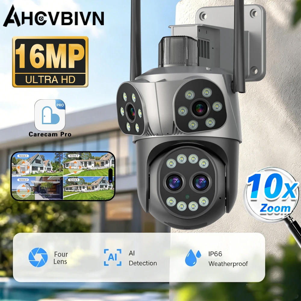 Carecam Pro 16MP HD WiFi PTZ Security Camera 10X Zoom with Auto Tracking Color Night Vision Wireless CCTV Surveillance Camera
Carecam Pro 16MP HD WiFi PTZ Security Camera 10X Zoom with Auto Tracking Color Night Vision Wireless CCTV Surveillance Camera