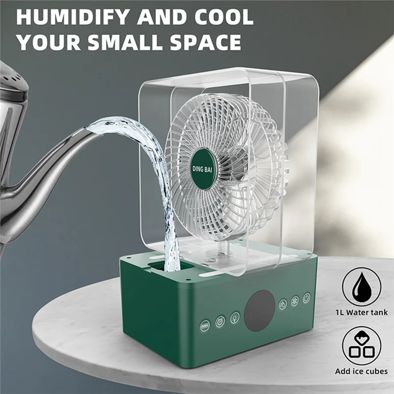 Портативный вентилятор кондиционера FAST с 3600 мАч, 3-скоростной испарительный воздухоохладитель с увлажнителем, персональный охлаждающий блок, легко использовать
Портативный вентилятор кондиционера FAST с 3600 мАч, 3-скоростной испарительный воздухоохладитель с увлажнителем, персональный охлаждающий блок, легко использовать