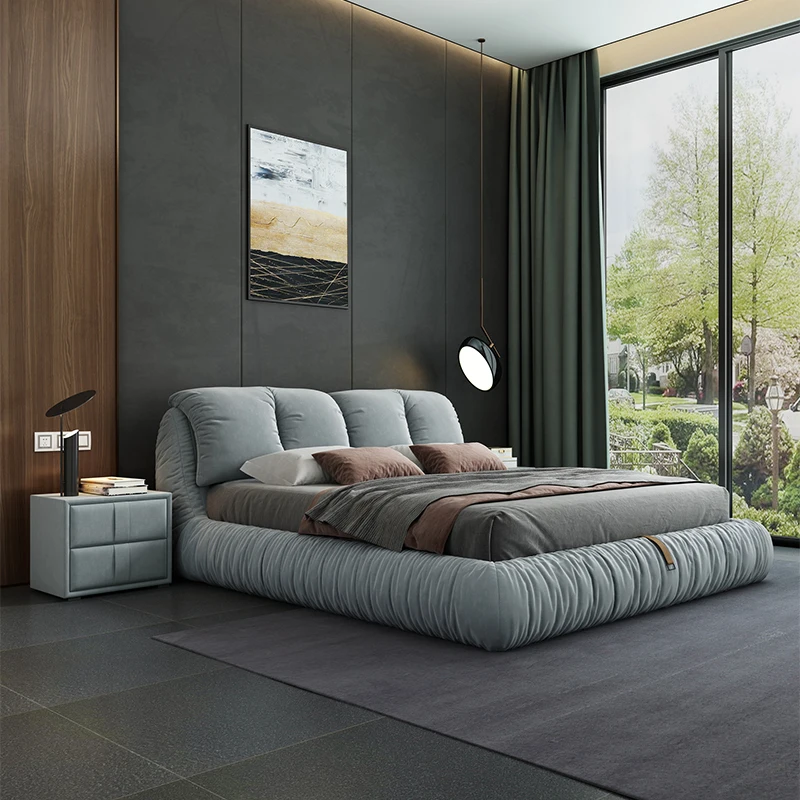 #Nordic Modern Comfortable Minimalist Type Double Bed for Bedroom Furniture 1.8 Meter Big Bed
#Nordic Modern Comfortable Minimalist Type Double Bed for Bedroom Furniture 1.8 Meter Big Bed