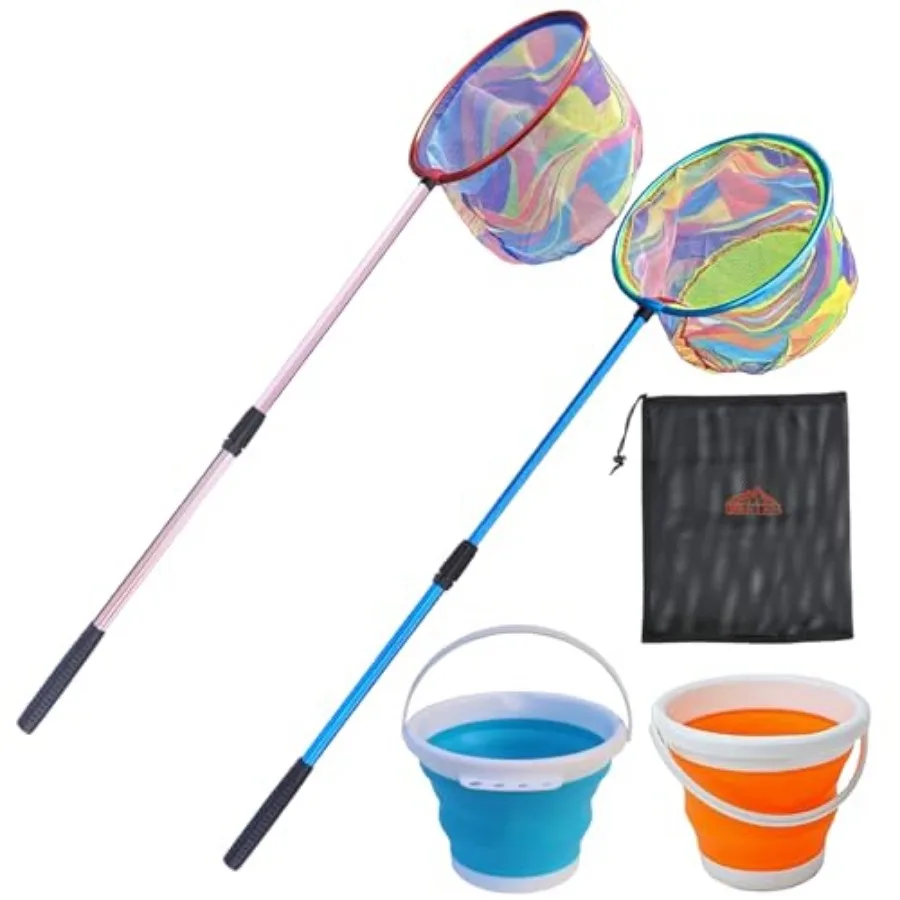 Fishing Nets with Bucket Fishing Retractable Landing Net Lightweight Aluminum Pole with Non-Slip Handle for Catch and Release a
Fishing Nets with Bucket Fishing Retractable Landing Net Lightweight Aluminum Pole with Non-Slip Handle for Catch and Release a