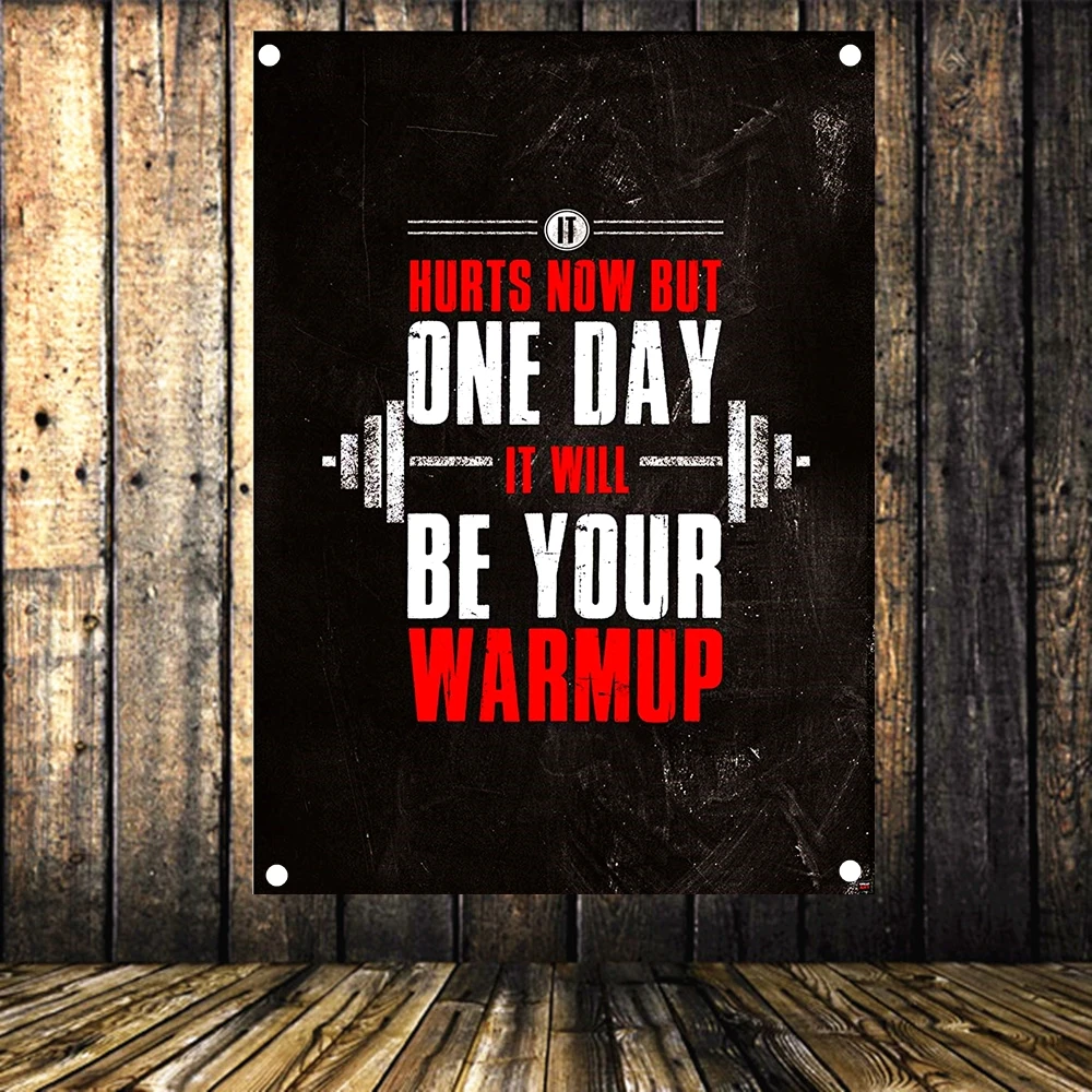IT HURTS NOW BUT ONE DAY IT WILL BE YOUR WARMUP Exercise Fitness Banners Flags Canvas Painting Wall Hanging Gym Wall Decor DD4
IT HURTS NOW BUT ONE DAY IT WILL BE YOUR WARMUP Exercise Fitness Banners Flags Canvas Painting Wall Hanging Gym Wall Decor DD4