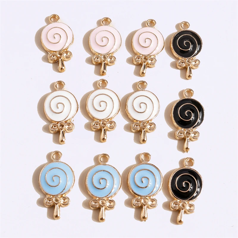 Duarte 20Pcs/Lot Cute Food Charms Enamel Lollipop Charms Pendants for Making DIY Necklaces Earrings Bracelets Jewelry Findings 
Duarte 20Pcs/Lot Cute Food Charms Enamel Lollipop Charms Pendants for Making DIY Necklaces Earrings Bracelets Jewelry Findings