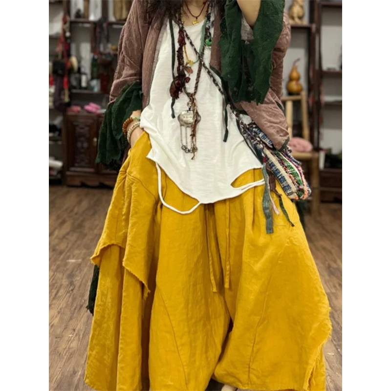 New Arrival Spring/summer Women Top Quality Cotton Linen Ankle-length Skirt Pants Casual Loose Elastic Waist Wide Leg Pants T457
New Arrival Spring/summer Women Top Quality Cotton Linen Ankle-length Skirt Pants Casual Loose Elastic Waist Wide Leg Pants T457